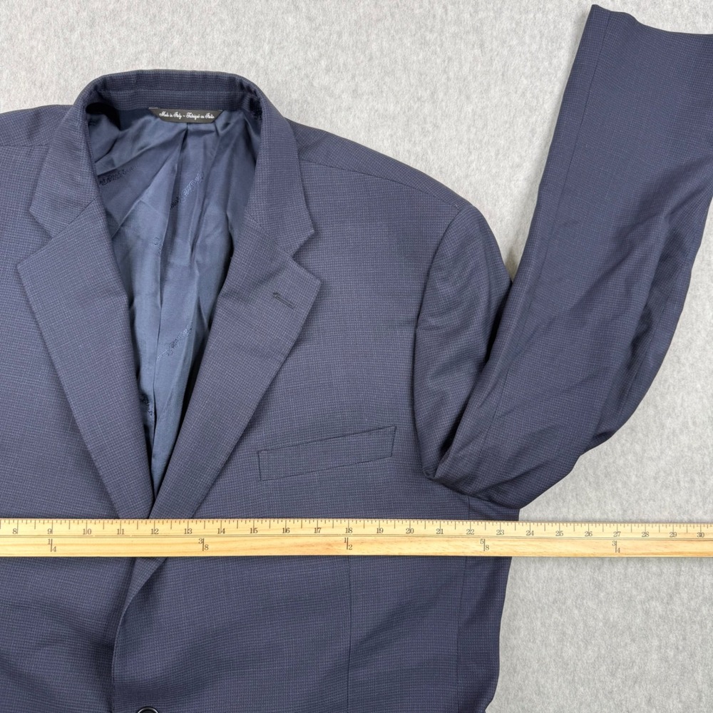 Ermenegildo Zegna Blazer Mens 46L Navy Blue Wool Saks Fifth Avenue Traveller - Picture 15 of 16